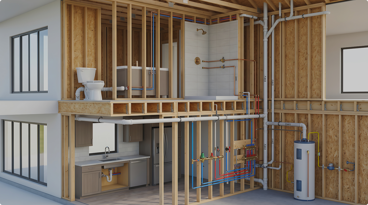 Interactive plumbing schema