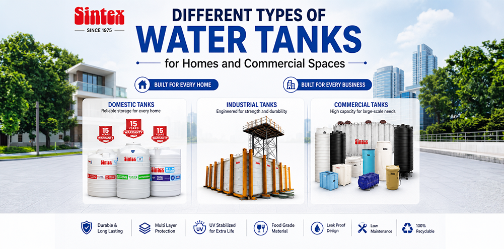 Different Types of Water Tanks for Homes and Commercial Spaces